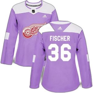 Buy  Christian Fischer Detroit Red Wings Women’S Adidas Purple Hockey Fights Cancer Practice Authentic Jersey  Online
