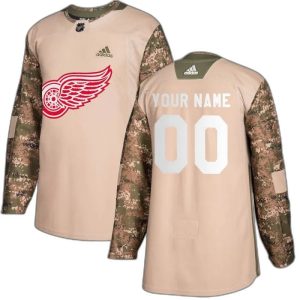 Buy  Custom Detroit Red Wings For Men Adidas Camo Veterans Day Practice Authentic Jersey  Online