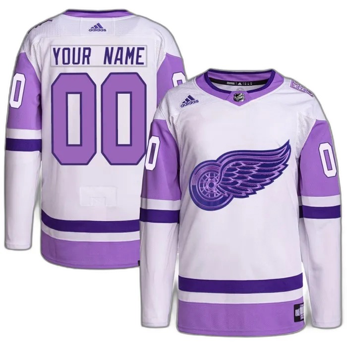 Shop Custom Detroit Red Wings For Men Adidas White Purple Hockey Fights Cancer Primegreen Authentic Jersey Online Buy Custom Detroit Red Wings For Men Adidas White Purple Hockey Fights Cancer Primegreen Authentic Jersey Online
