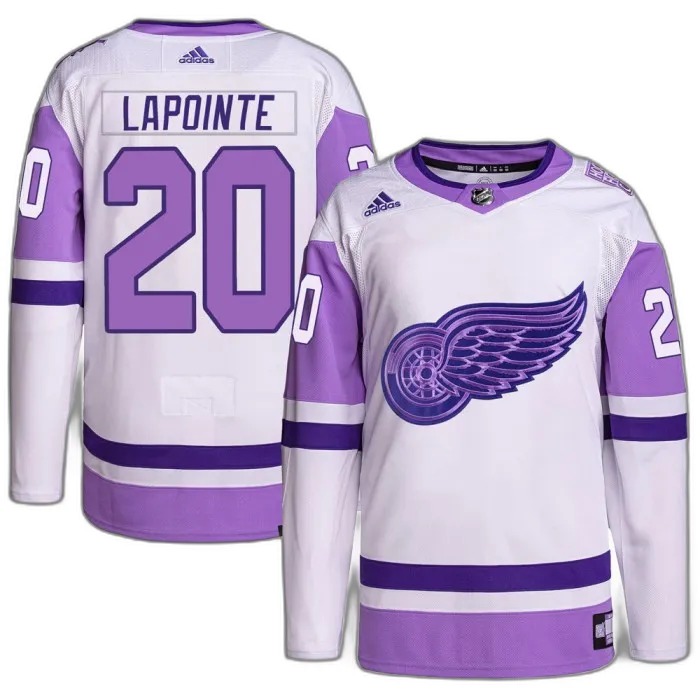 Shop Martin Lapointe Detroit Red Wings Men Adidas White Purple Hockey Fights Cancer Primegreen Authentic Jersey Online Buy Martin Lapointe Detroit Red Wings Men Adidas White Purple Hockey Fights Cancer Primegreen Authentic Jersey Online