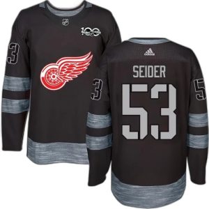 Buy  Moritz Seider Detroit Red Wings Men sale Black 1917-2017 100th Anniversary Authentic Jersey  Online