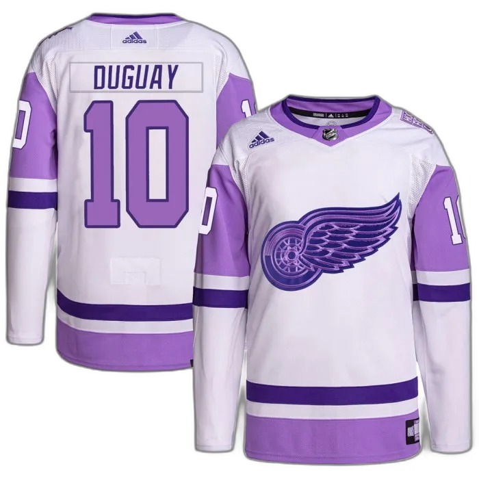 Shop Ron Duguay Detroit Red Wings Youth Adidas White Purple Hockey Fights Cancer Primegreen Authentic Jersey Online Buy Ron Duguay Detroit Red Wings Youth Adidas White Purple Hockey Fights Cancer Primegreen Authentic Jersey Online