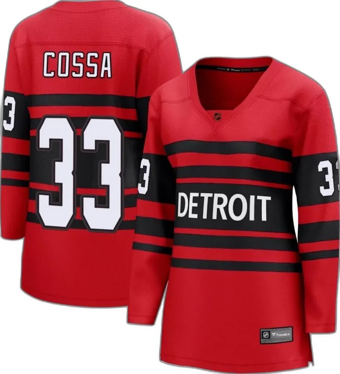Shop Sebastian Cossa Detroit Red Wings Women’S Fanatics Branded Red Special Edition 2.0 Jersey Breakaway Online Buy Sebastian Cossa Detroit Red Wings Women’S Fanatics Branded Red Special Edition 2.0 Jersey Breakaway Online